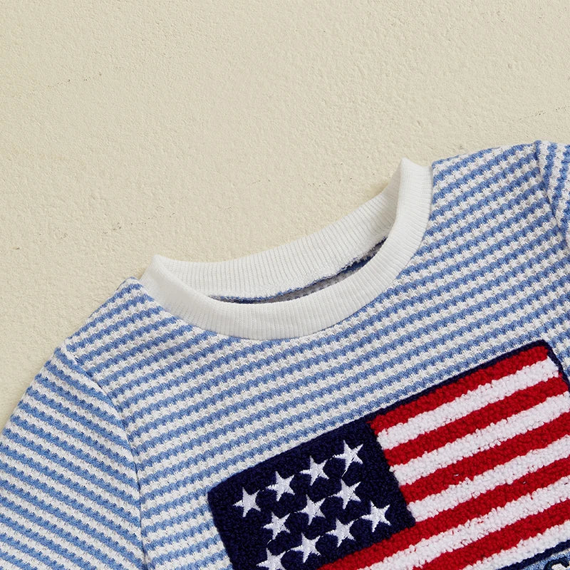 USA FLAG Striped Summer Outfit