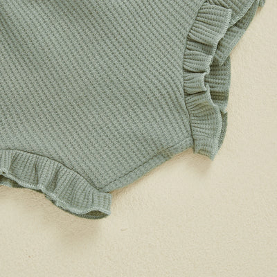 FLOWERS Ruffle Waffle Knit Outfit