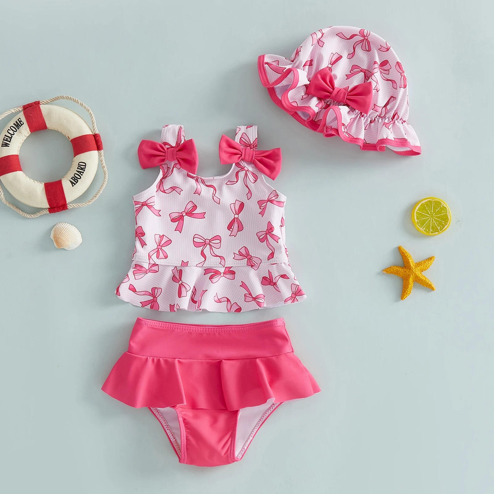BOWTIES Tankini with Sun Hat
