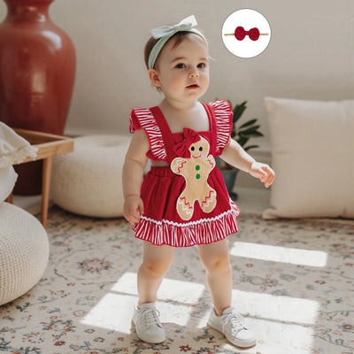 GINGERBREAD GIRL Ruffle Romper
