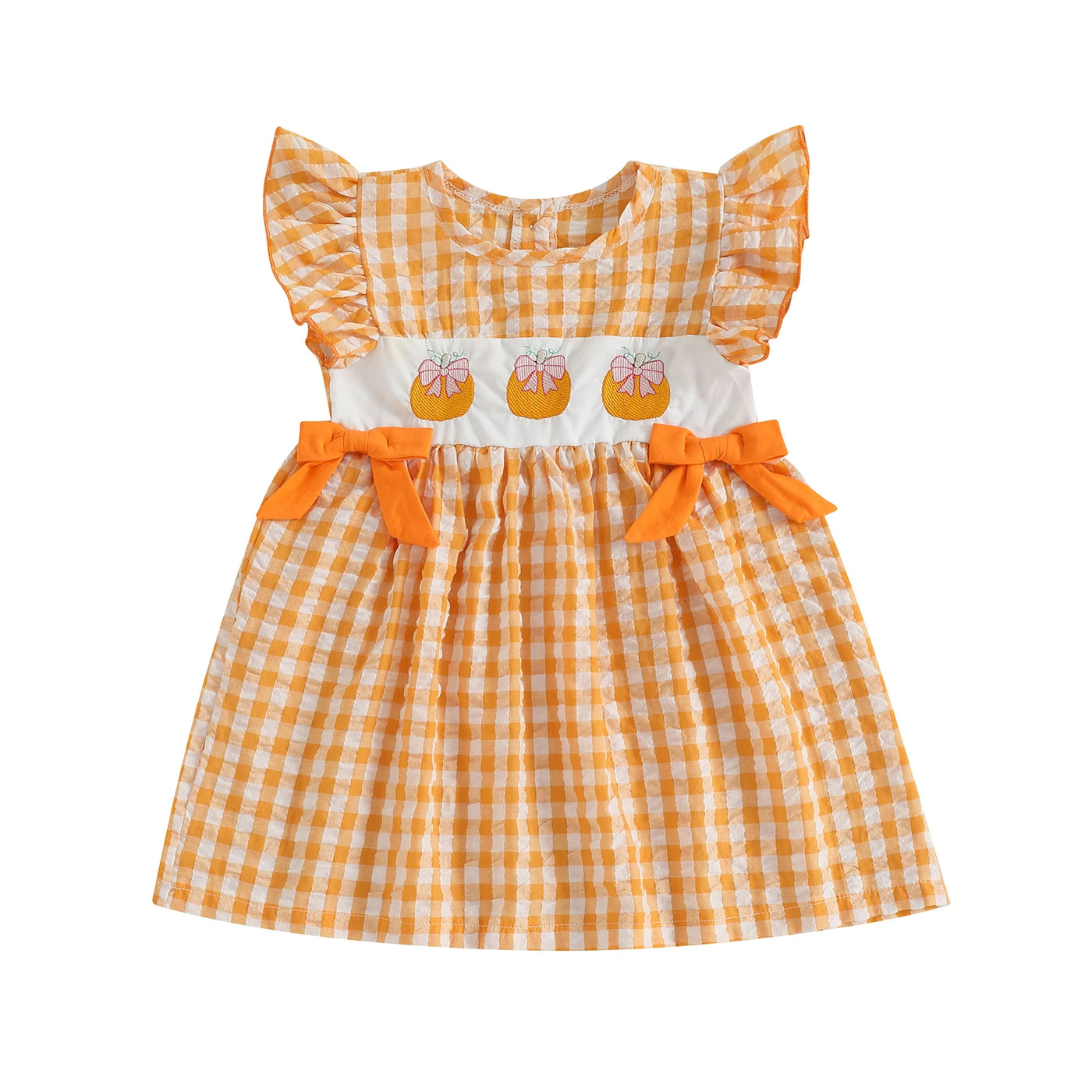 PUMPKINS Checkered Ruffle Dress