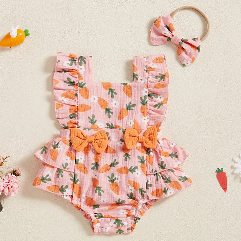 CARROTS Bowtie Ruffle Romper