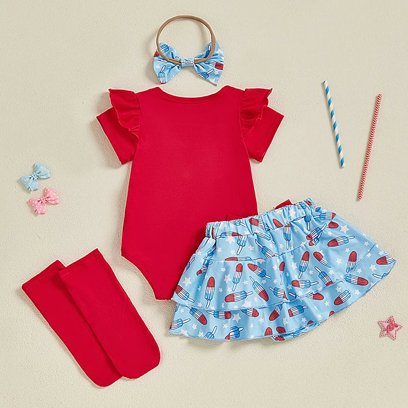 USA Popsicles Ruffle Outfit