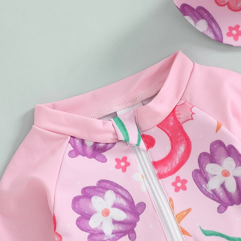 SEAHORSE Swimsuit with Sun Hat