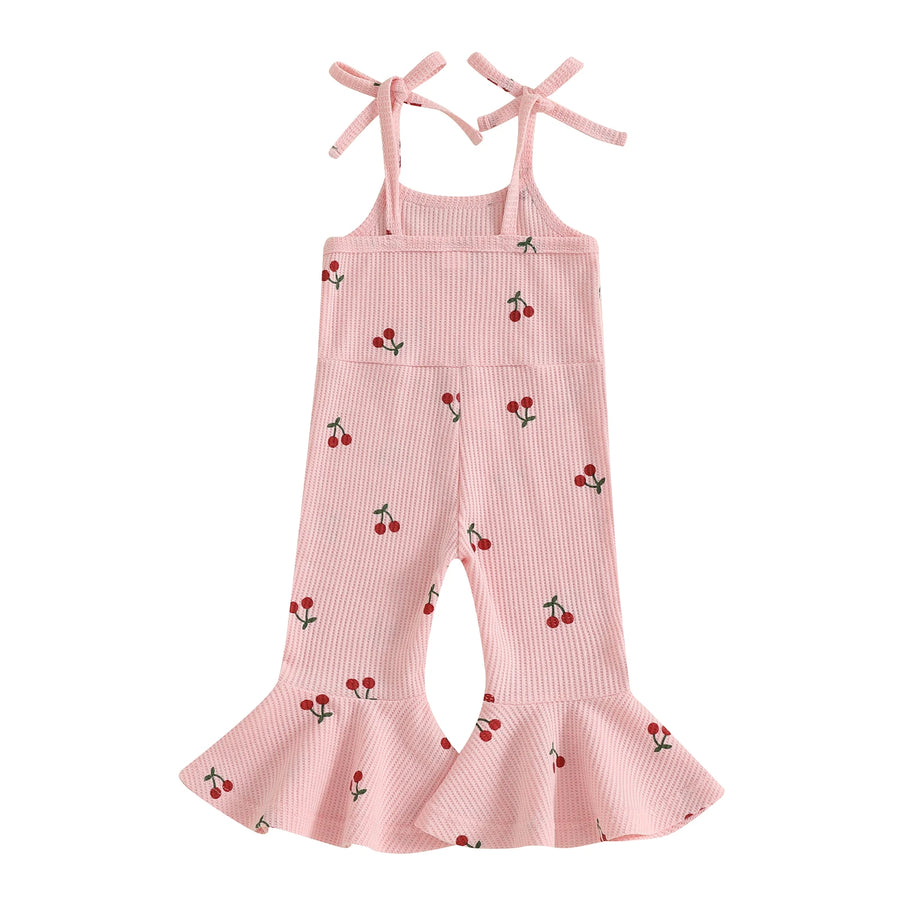 CHERRIES Bellbottom Pull-on Jumpsuit