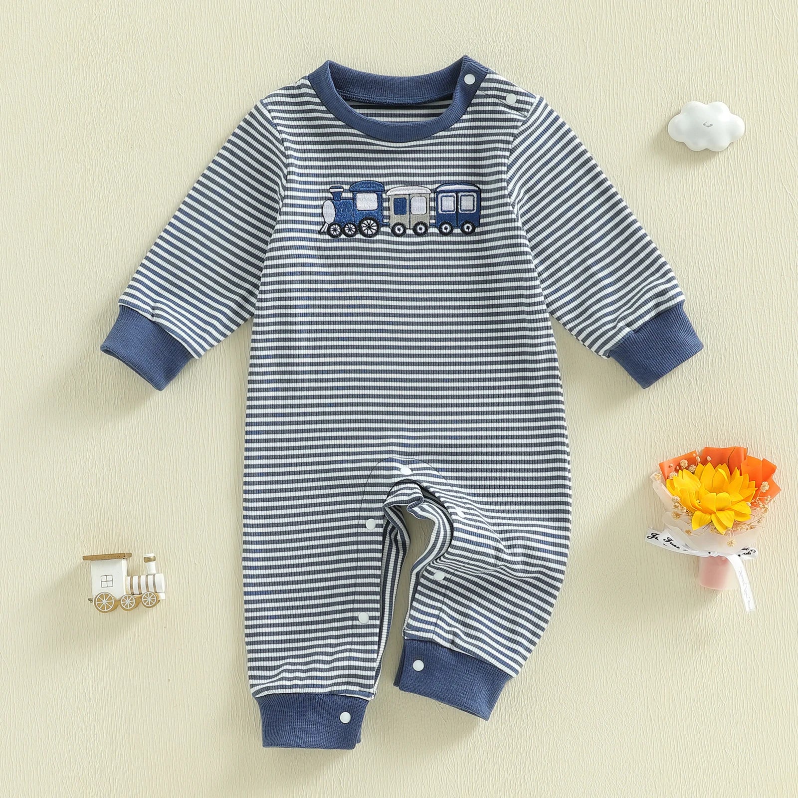 TRAIN Striped Jumpsuit