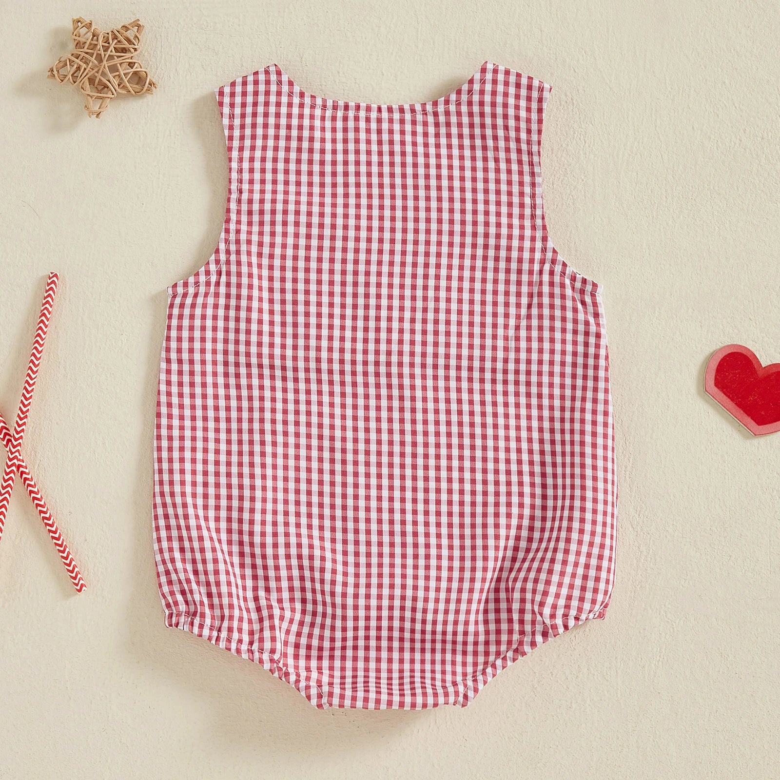USA Checkered Romper