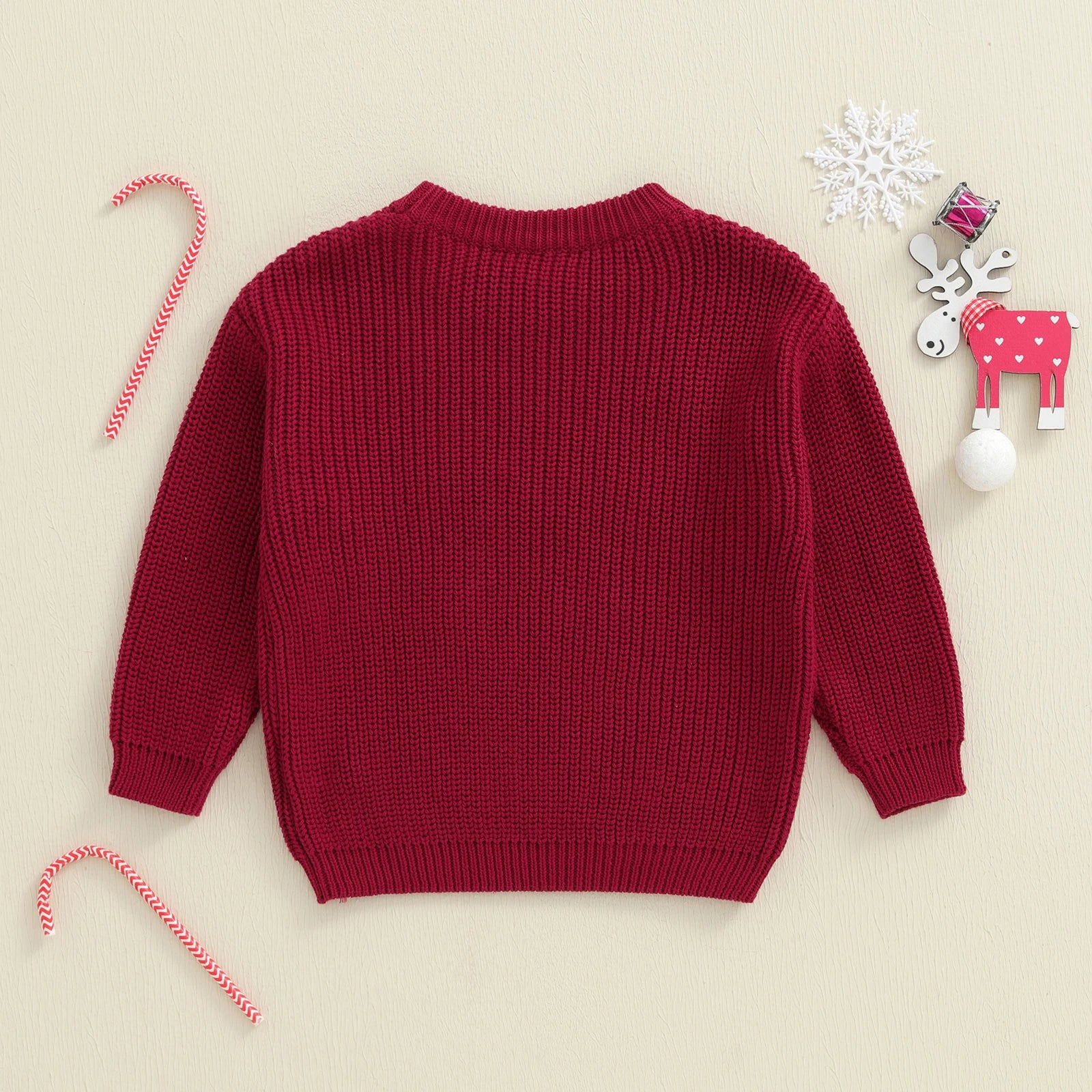 MERRY Candy Cane Knitted Sweater