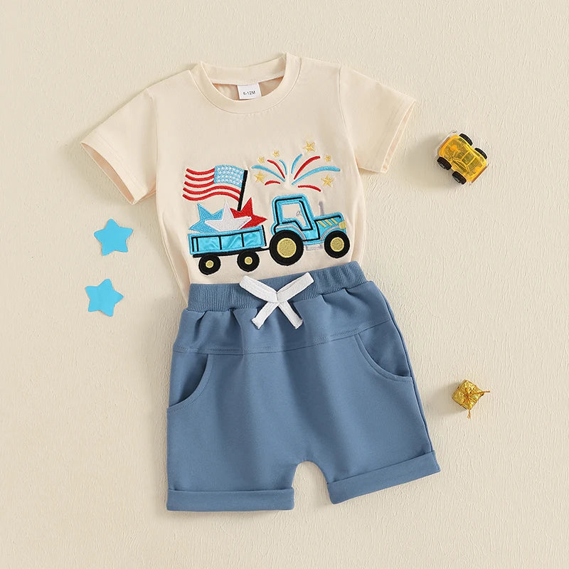 4TH OF JULY TRACTOR Summer Outfit