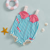 SEASHELLS Striped Swimsuit