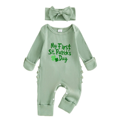 MY FIRST ST. PATRICK'S DAY Ruffle Jumpsuit