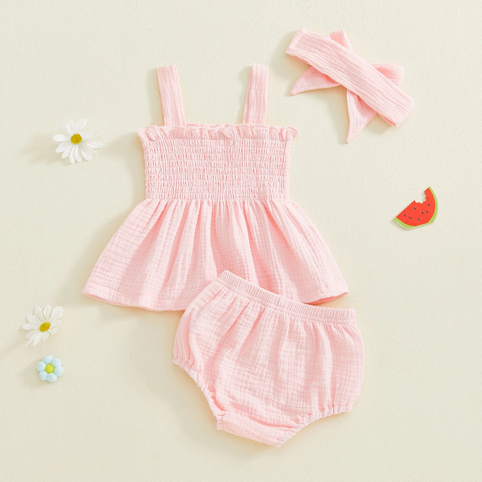 PENNY Smocked Muslin Summer Outfit