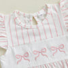 BOWTIES Striped Ruffle Romper