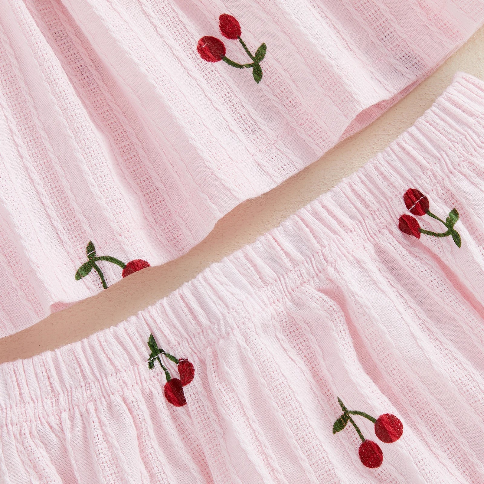 SWEET CHERRY Smocked Summer Outfit