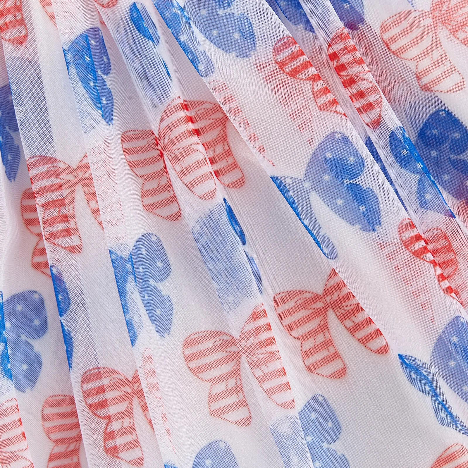 RED, WHITE & BLUE Bowtie Tulle Dress