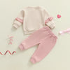 LOVE DAD Pink Bow Ruffle Outfit