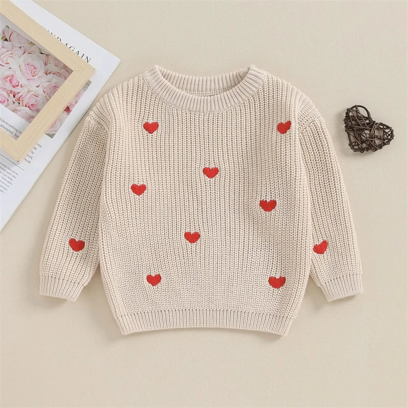 LITTLE HEARTS Knitted Sweater
