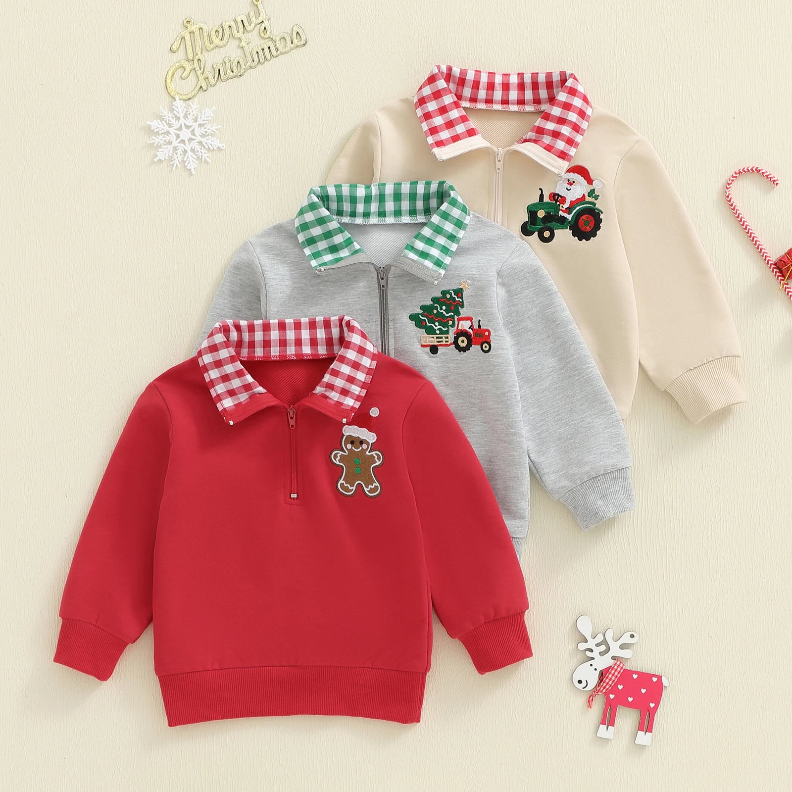 CHRISTMAS Collar Sweatshirt