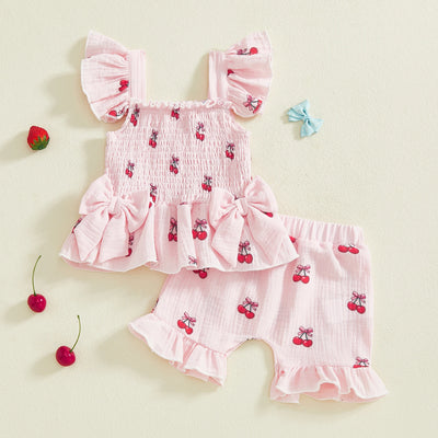 CHERRIES Smocked Bowtie Outfit