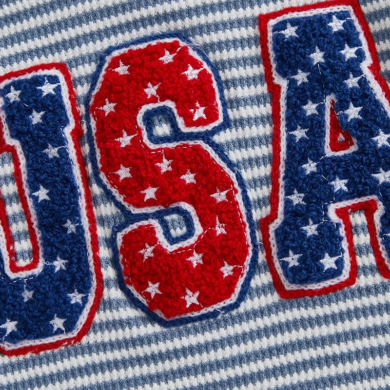 USA Striped Waffle Knit Outfit