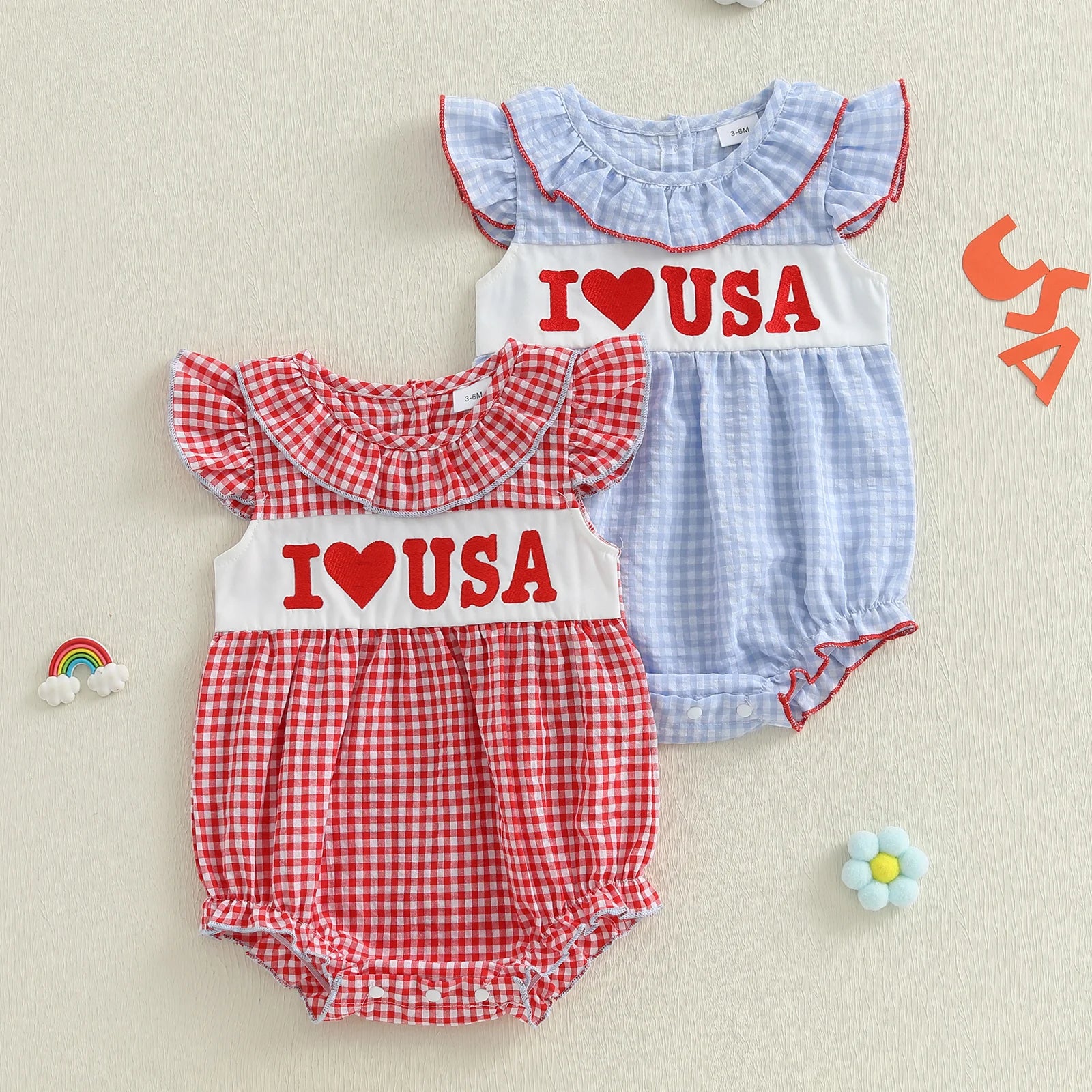 I LOVE USA Ruffle Romper