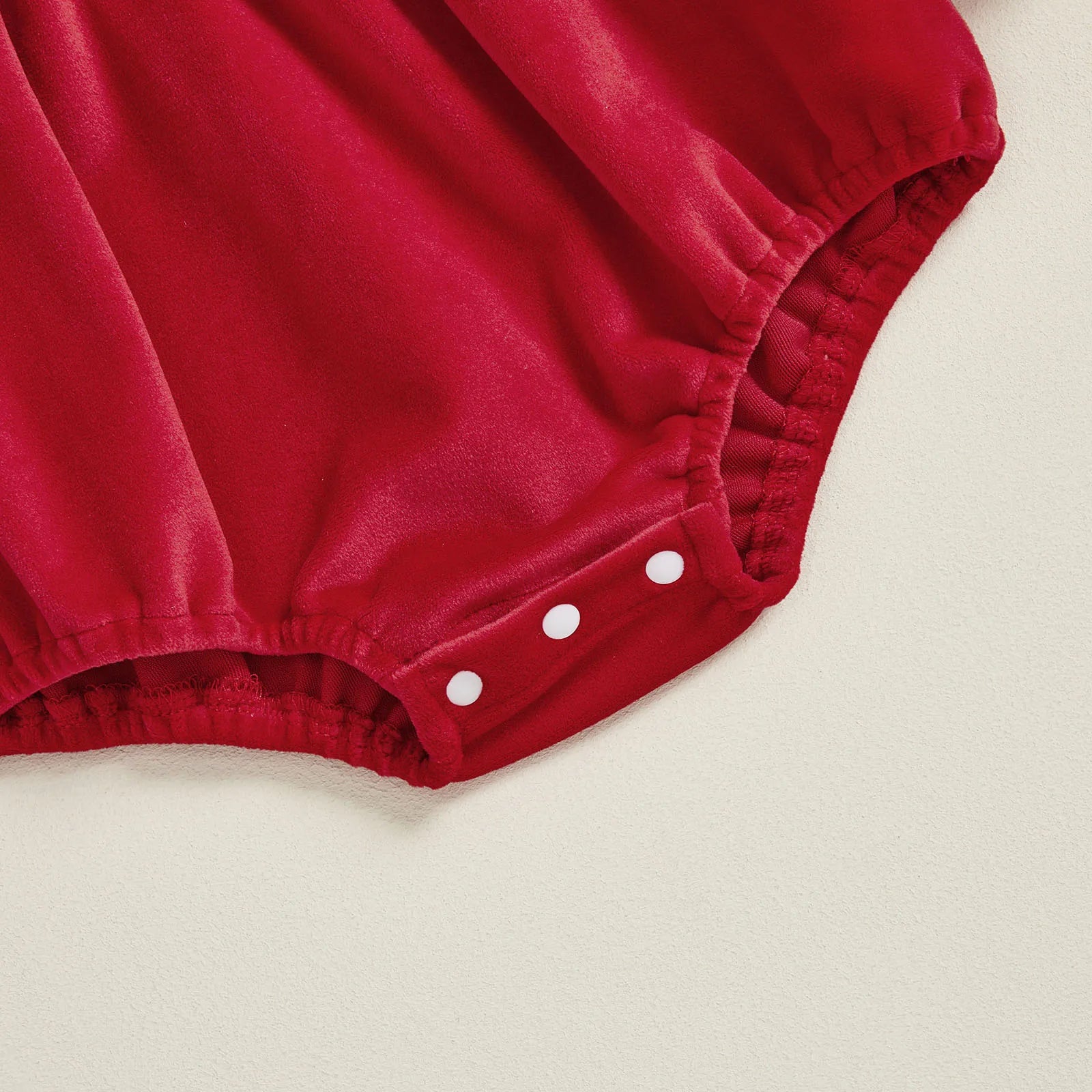 BOWTIES Crochet Collar Velvet Romper