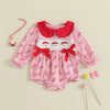 CANDY CANE Bowtie Collar Romper