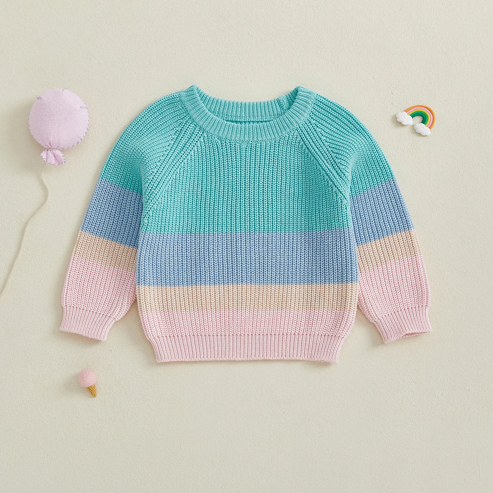 PASTEL Color Block Knitted Sweater