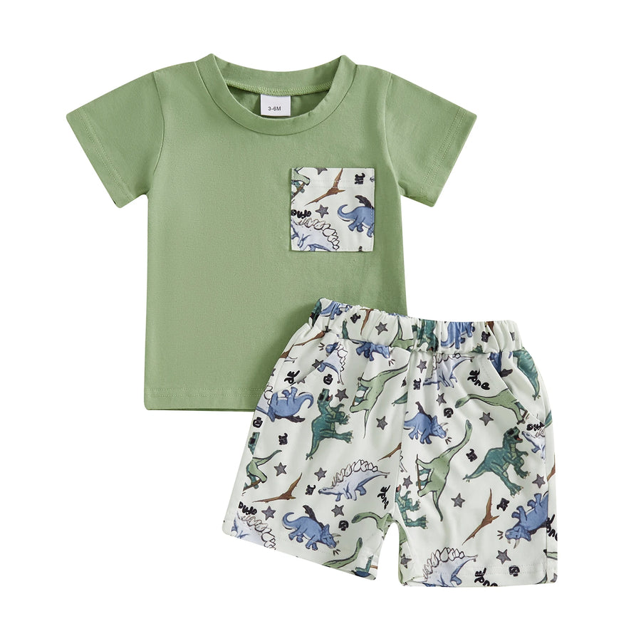 DINOSAURS Pocket Summer Outfit