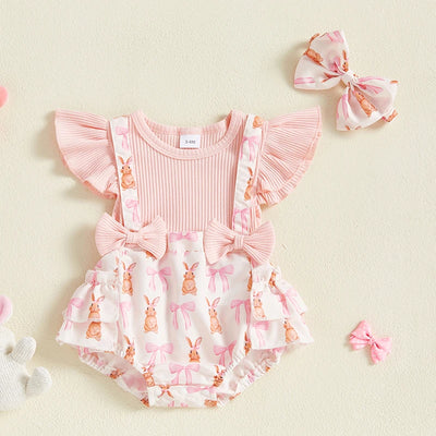 BUNNIES & BOWS Ruffle Romper