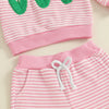 TULIPS Striped Ruffle Outfit