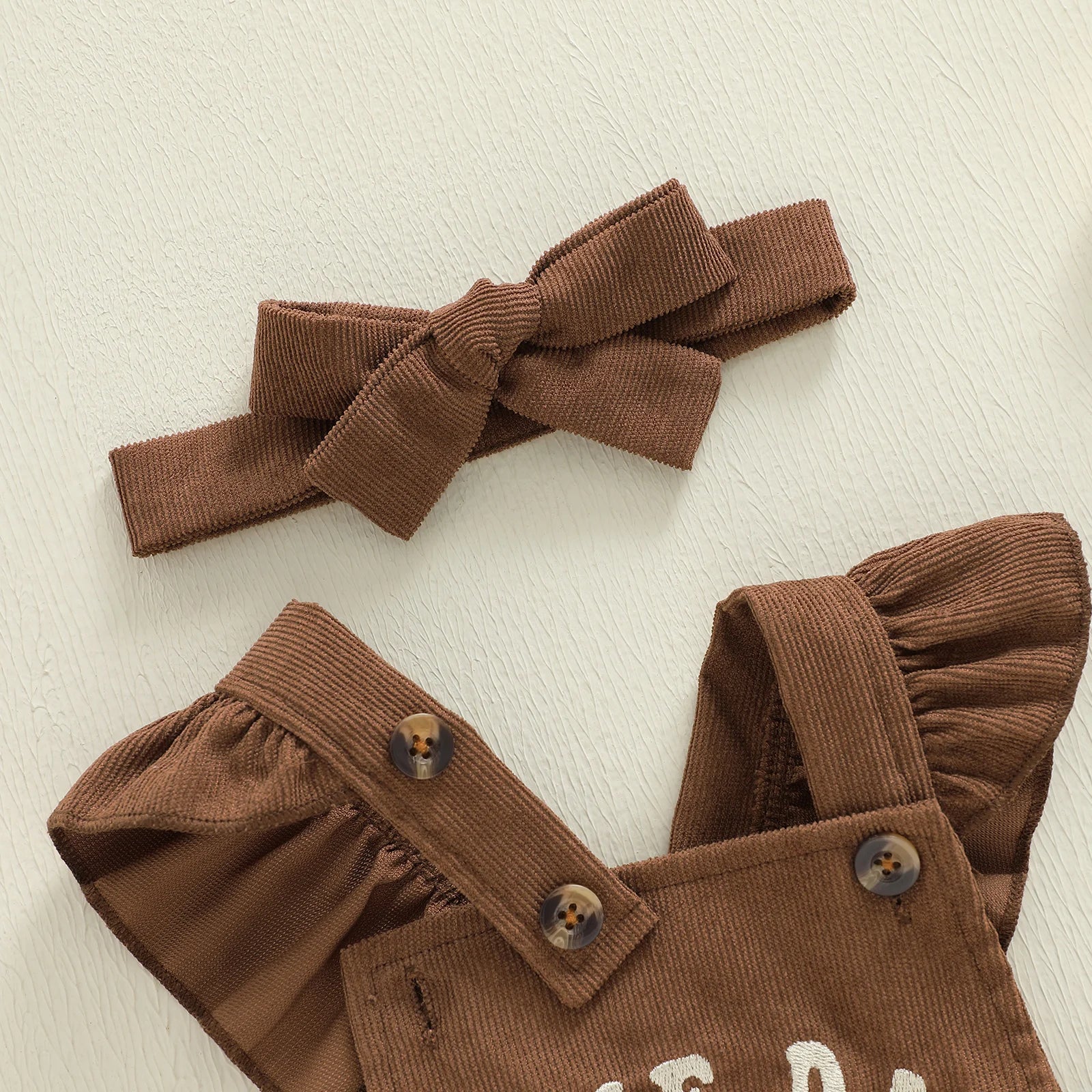 GAME DAY Football Ruffle Romper