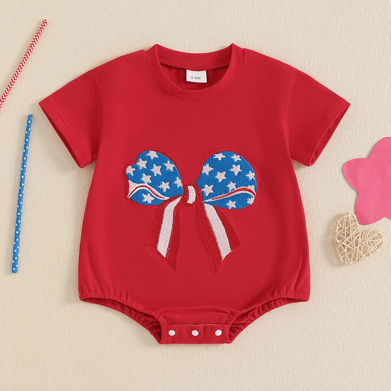 STARS & STRIPES Bowtie T-Shirt Onesie