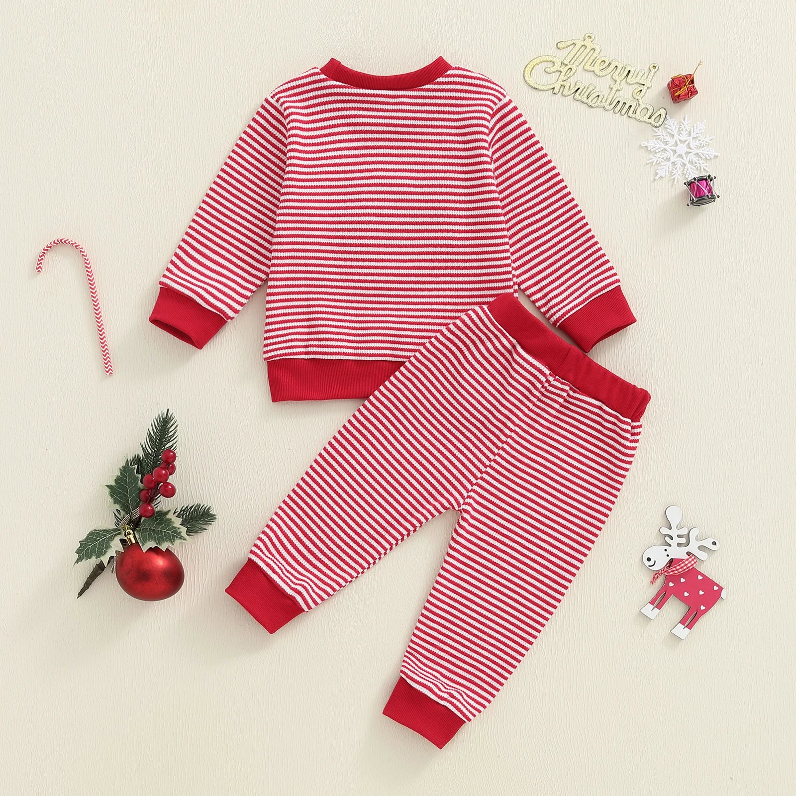 SANTA Striped Red Outfit