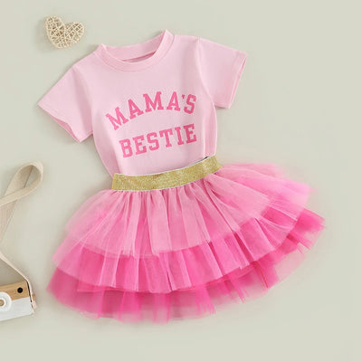 MAMA'S BESTIE Layered Tutu Outfit