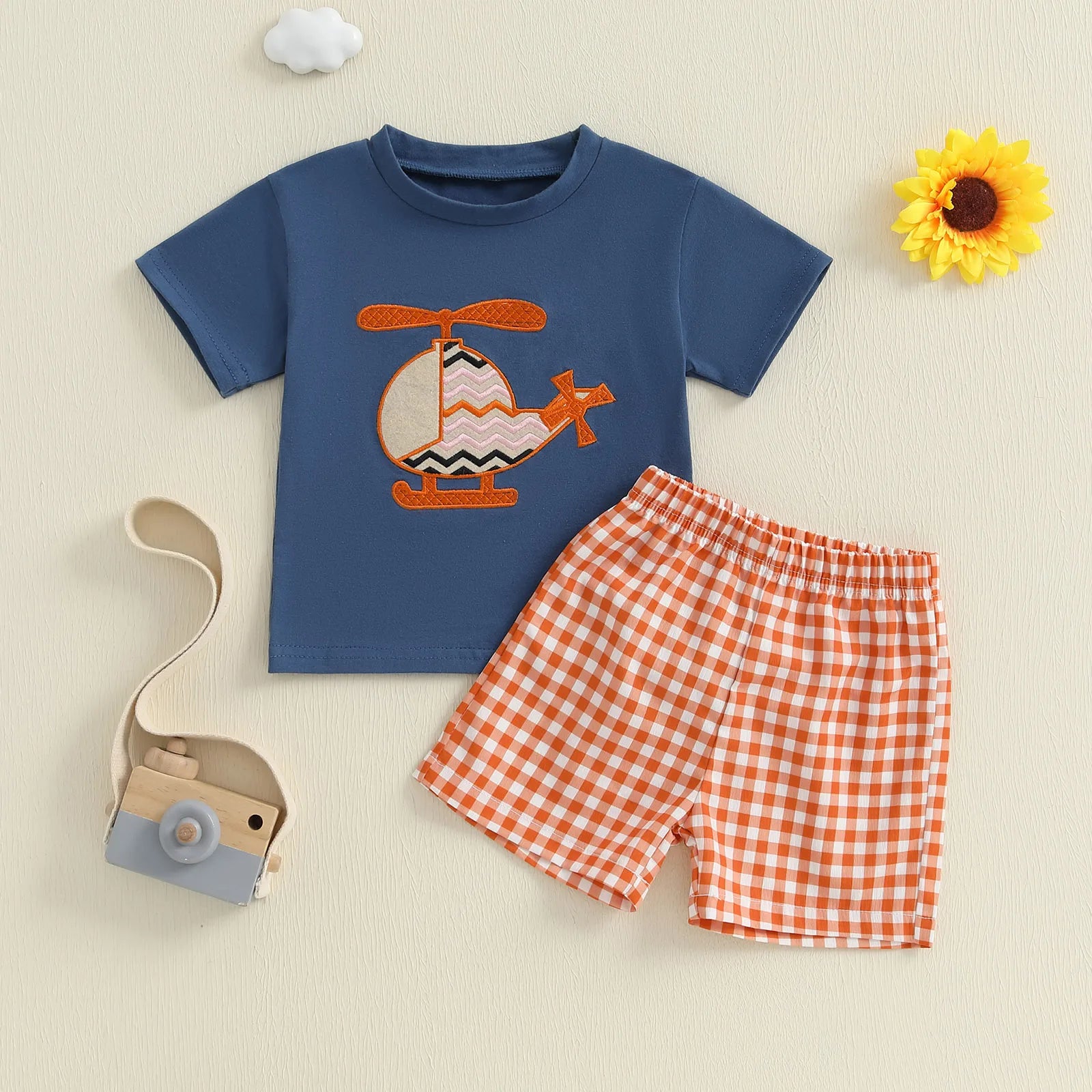 HELICOPTER Checkered Outfit