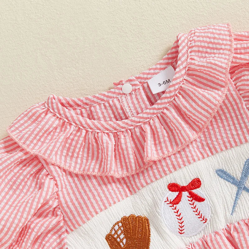 BASEBALL Ruffle Romper