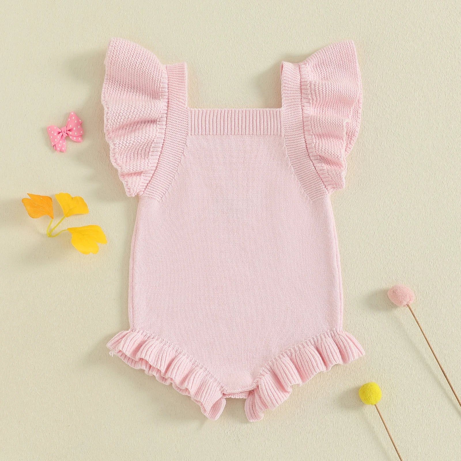 ALLISON Knitted Ruffle Romper