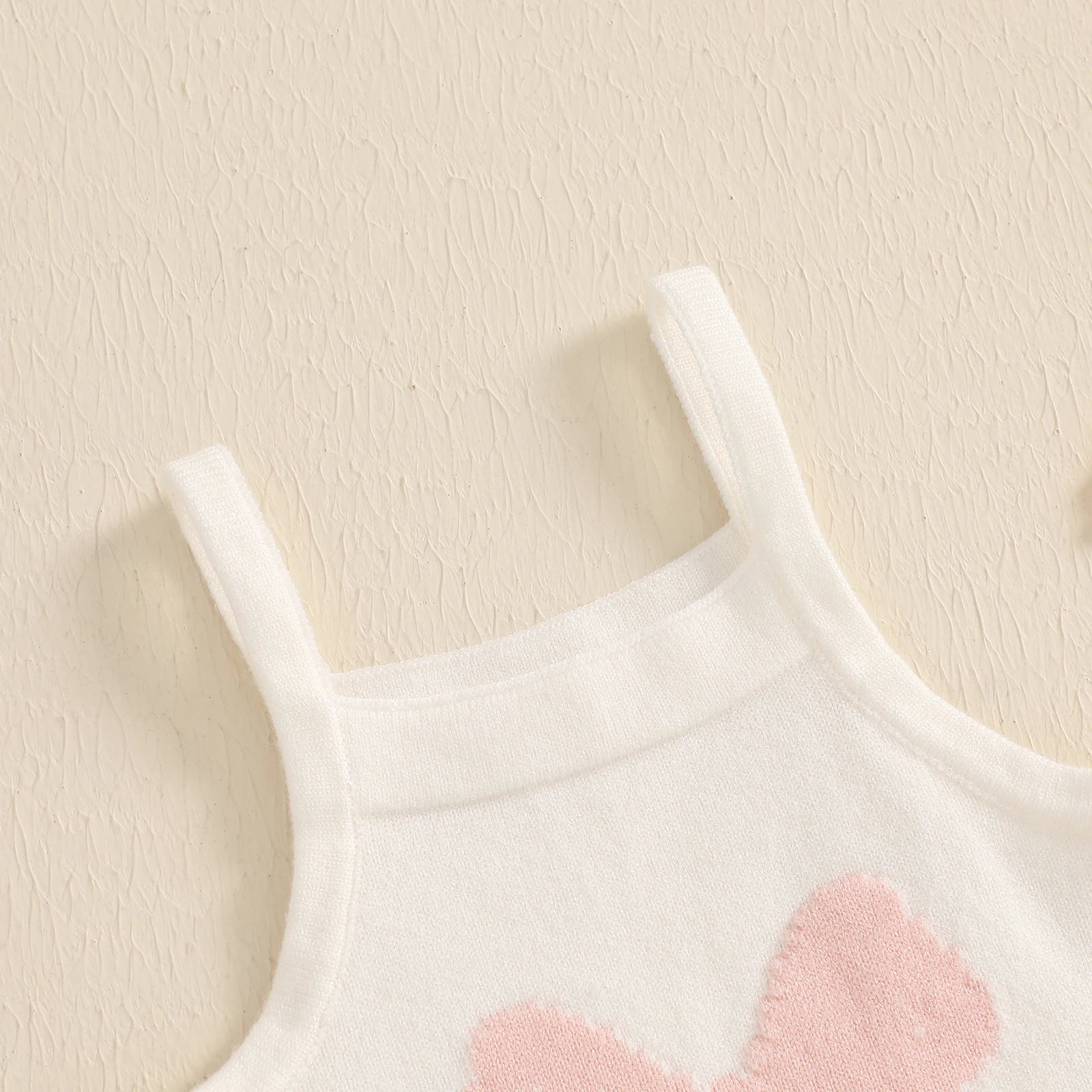 PINK BOW Knitted Romper