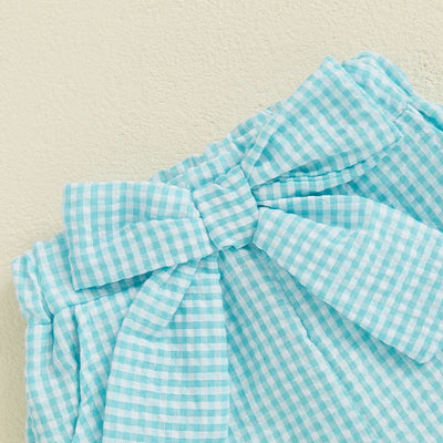 POLLY Checkered Bowtie Shorts