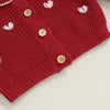 LITTLE HEARTS Collar Cardigan