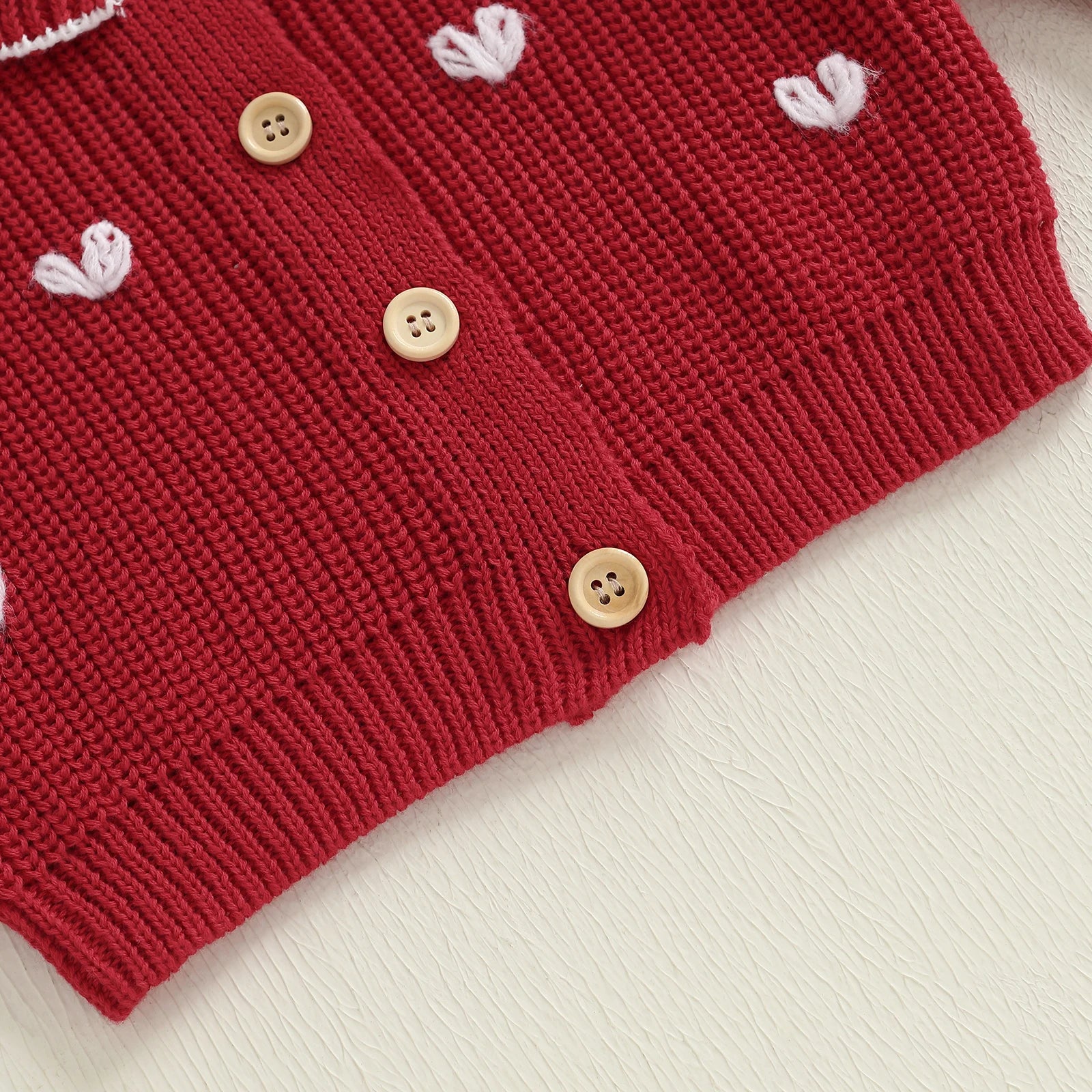 LITTLE HEARTS Collar Cardigan