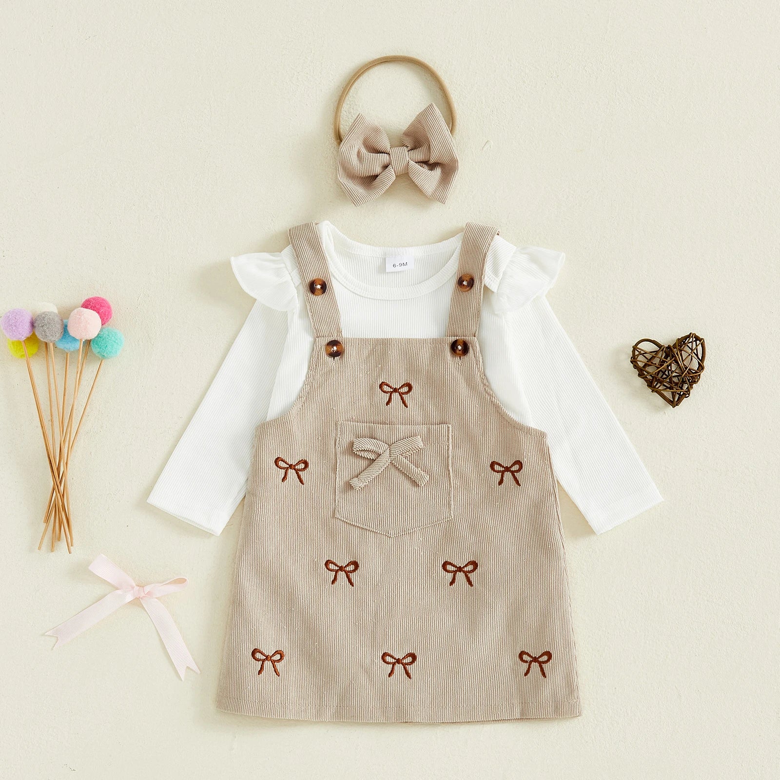 LITTLE BOWS Corduroy Dress Outfit