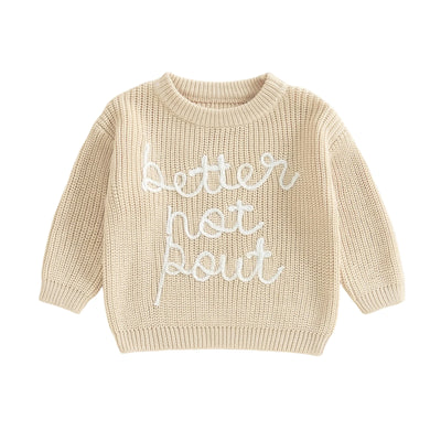 BETTER NOT POUT Knitted Sweater