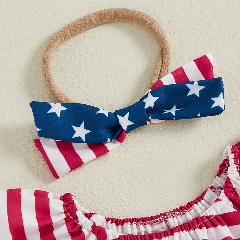 STARS & STRIPES Tassel Romper