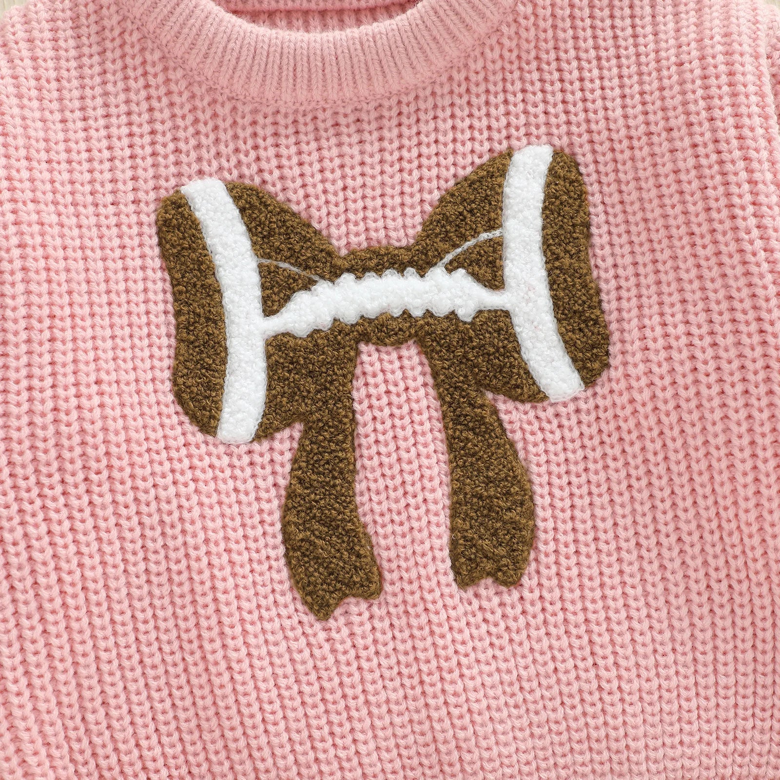 FOOTBALL BOW Knitted Sweater