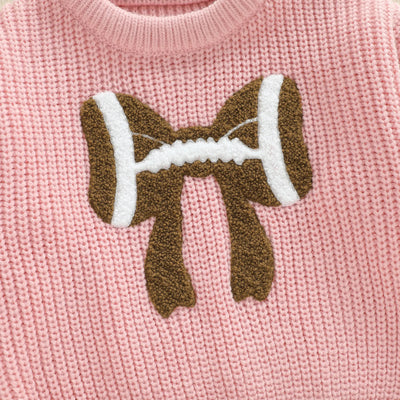 FOOTBALL BOW Knitted Sweater