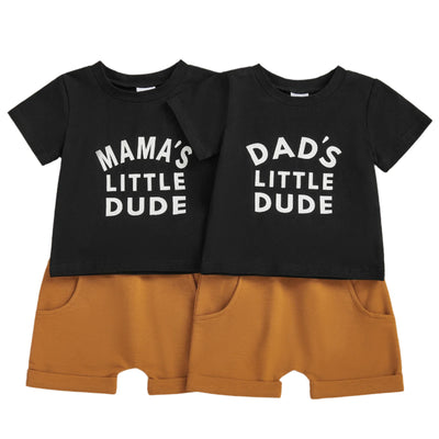 MAMA'S/DAD'S LITTLE DUDE Summer Outfit