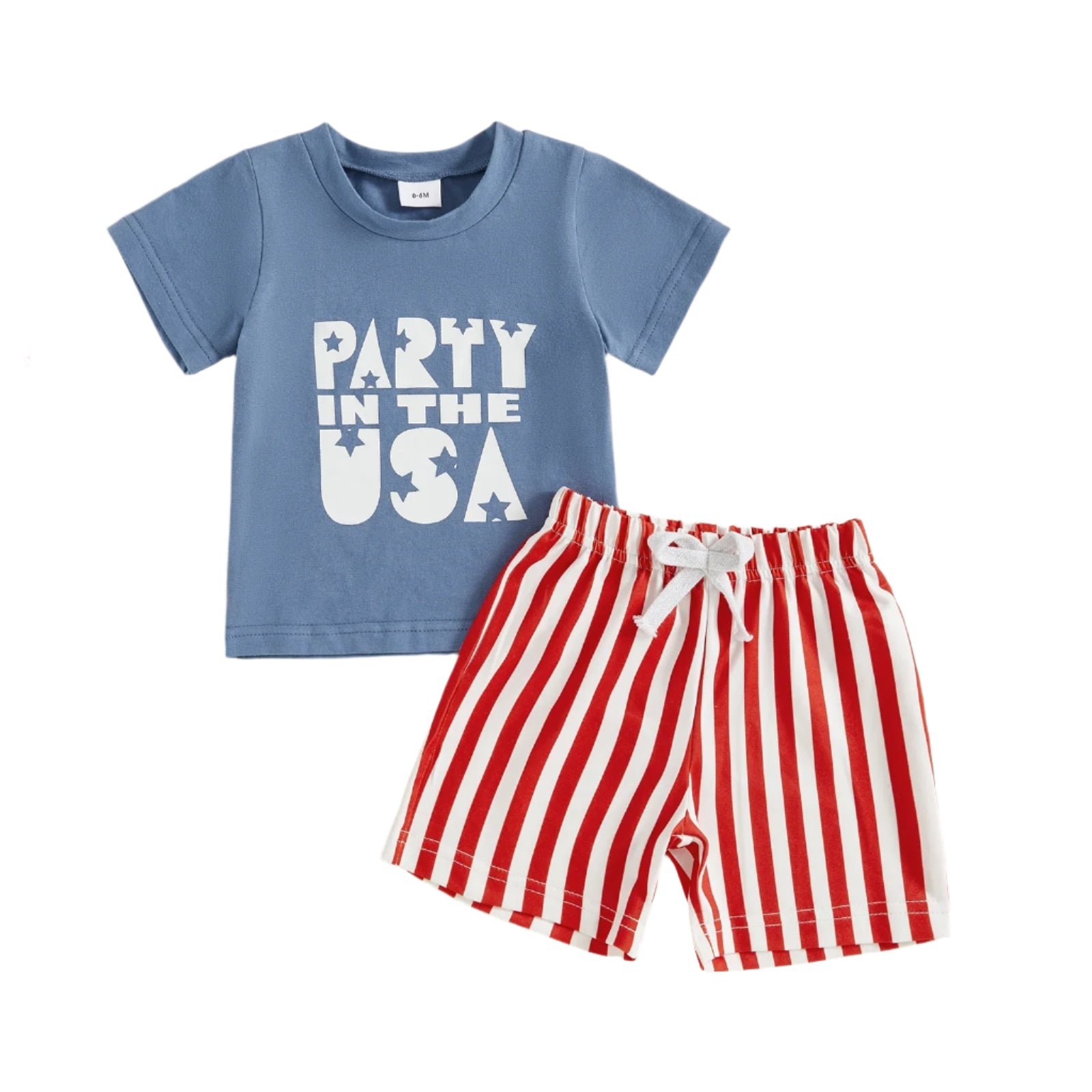 PARTY IN THE USA Striped Shorts Outfit