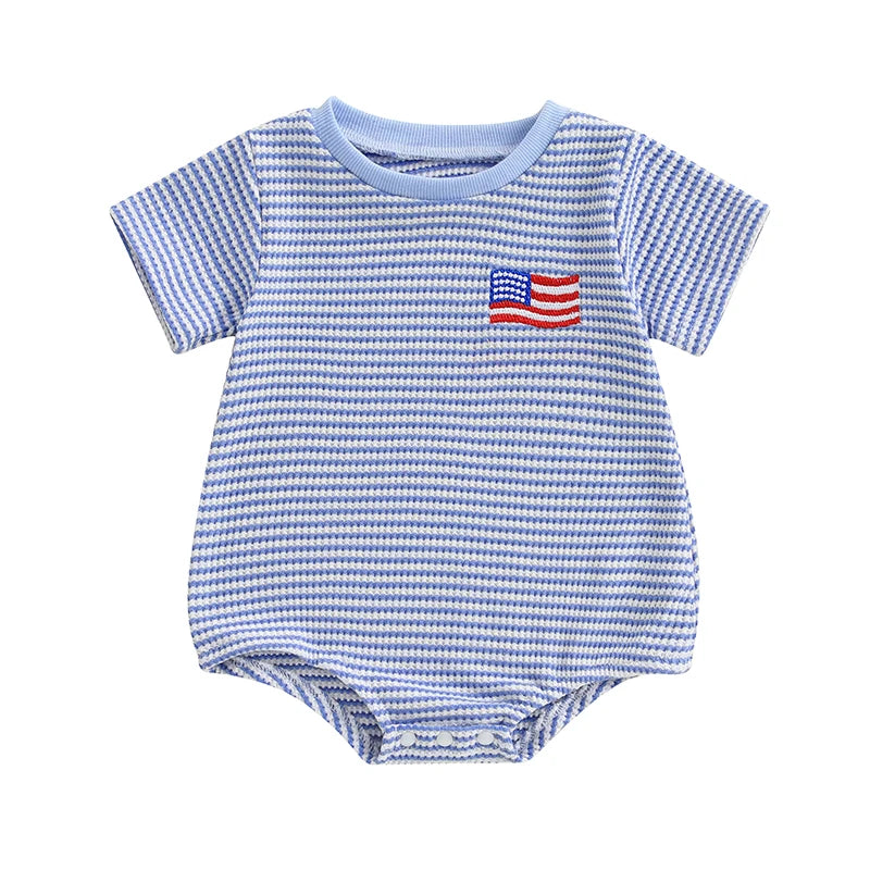 MINI PATRIOT Striped Onesie